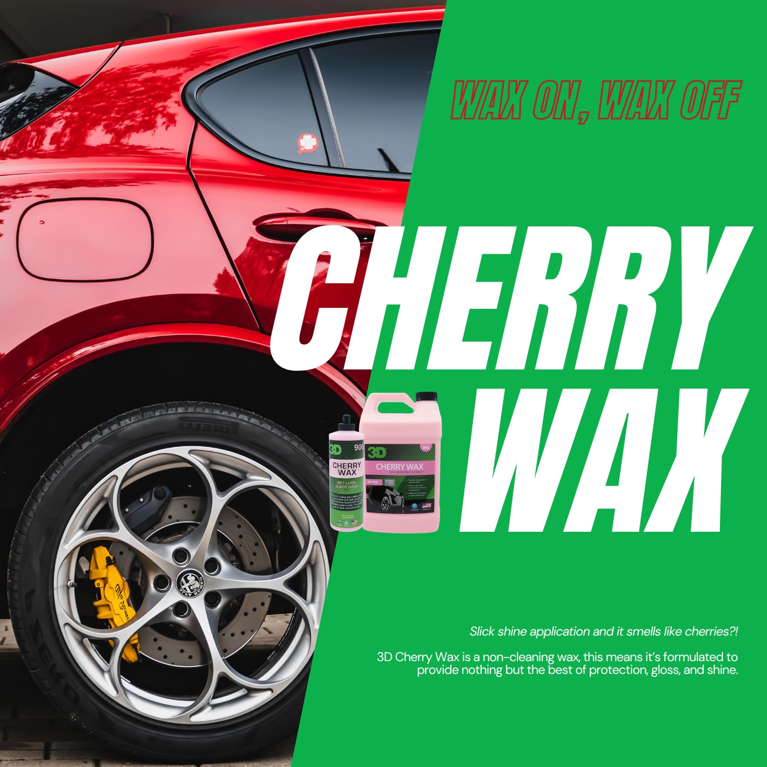 3D Cherry Wax – Liquid Carnauba Show Car Wax with Synthetic Polymers | Deep Gloss Finish | Easy Wipe-Off | Slick Shine | Fast Application | Made in USA |16 oz - Image 3