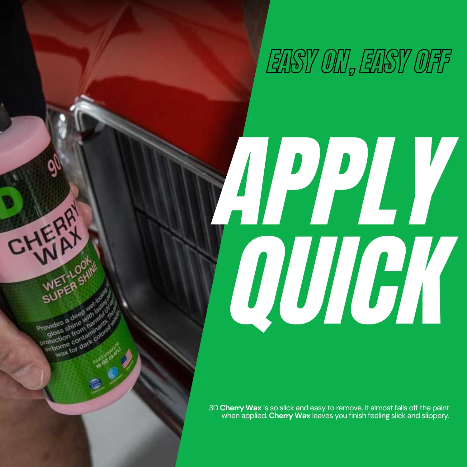 3D Cherry Wax – Liquid Carnauba Show Car Wax with Synthetic Polymers | Deep Gloss Finish | Easy Wipe-Off | Slick Shine | Fast Application | Made in USA |16 oz - Image 4