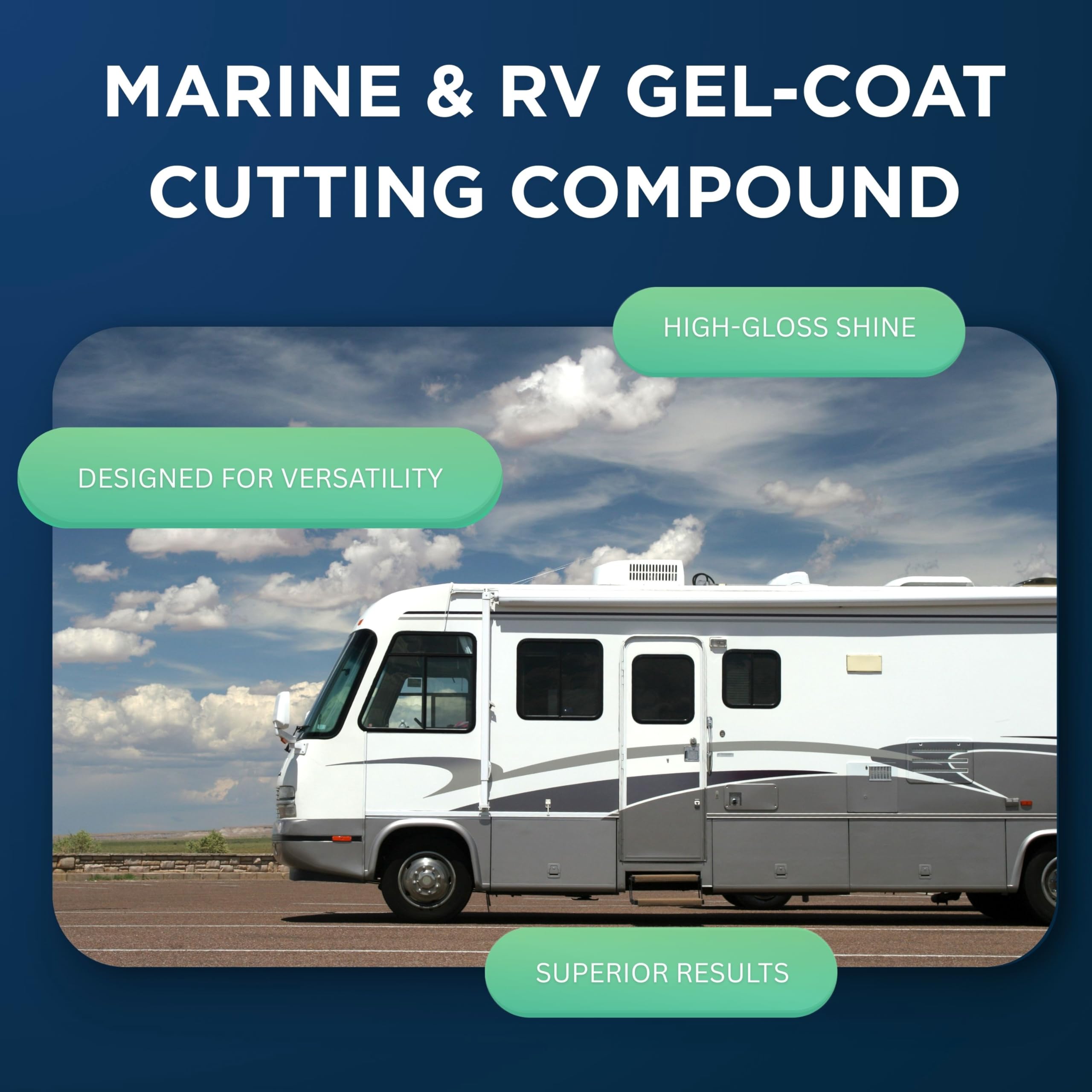 3D Marine & RV Gel-Coat Cutting Compound – Removes P1000 Grit Scratches, Oxidation & Swirls, High-Cut Formula, No Fillers, Low-Dust, 32oz - Image 3