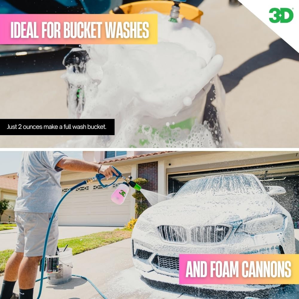 3D Pink Car Soap – 16 oz |pH Neutral Car Wash Soap with High Suds & Cherry Scent | Scratch-Free, High Gloss Shine | Safe on Wax & Sealants | Weekly Car Care - Image 4