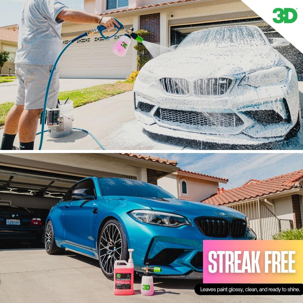 3D Pink Car Soap – 16 oz |pH Neutral Car Wash Soap with High Suds & Cherry Scent | Scratch-Free, High Gloss Shine | Safe on Wax & Sealants | Weekly Car Care - Image 5