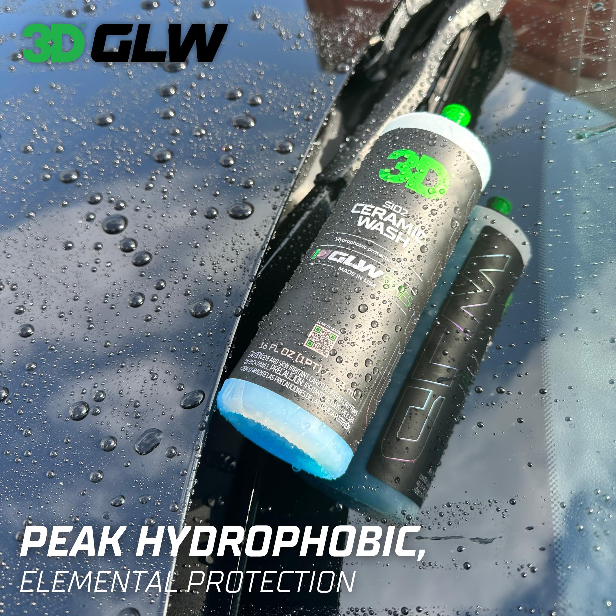 3D SiO2 Ceramic Wash & Wax Soap GLW Series – pH Neutral Car Shampoo with Hydrophobic Protection & Deep Gloss | SiO2 Coating | Scratch-Free Detailing |16 oz - Image 8